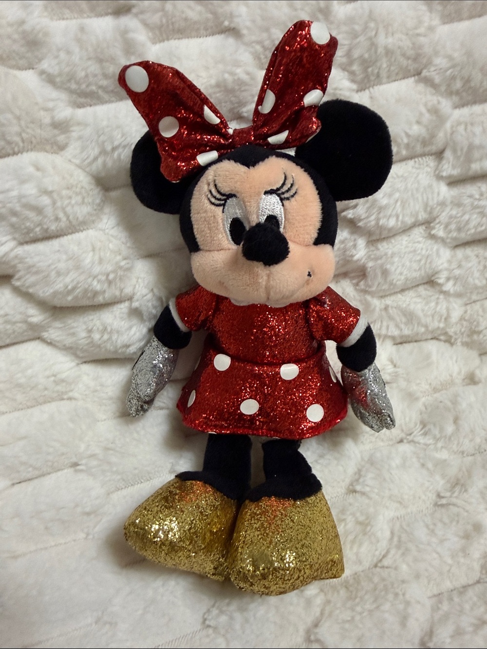 2019 TY Beanie - Disney Sparkle Red Dress Minnie Mouse